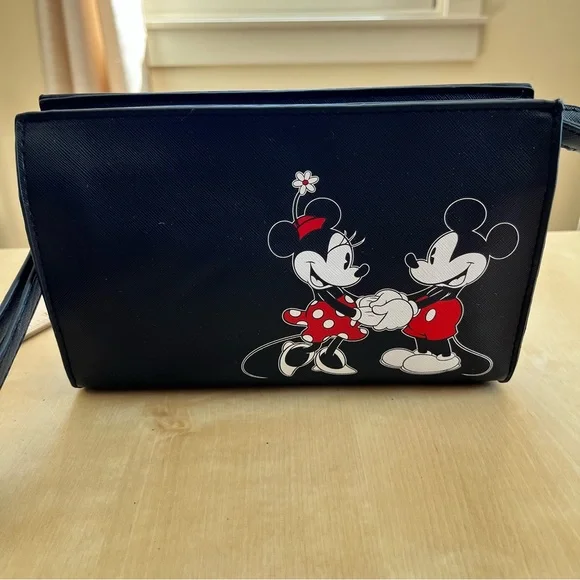 Disney Black Wristlet Clutch with Red & White Minnie and Mickey Graphic - Picture 2 of 13